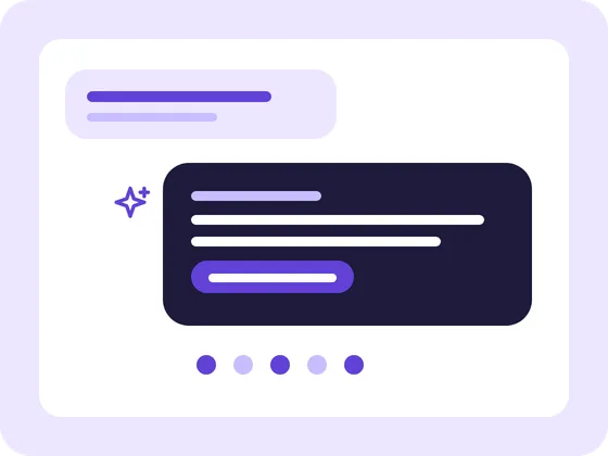 Illustration of an AI chat answer naming a business, for AI SEO